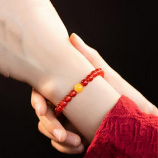 2025 Trendy Crystal Bracelet: Imitation Agate & Southern Red Original Gift