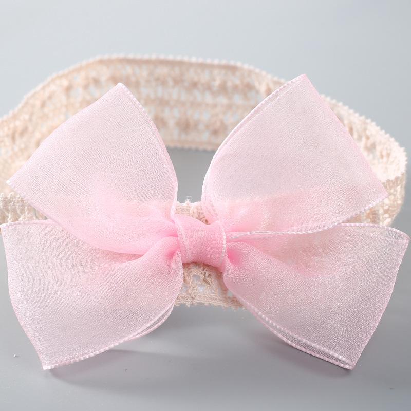 Lace Cotton Infant Headband for Newborns - Floral Bow Design for Baby Girls & Boys