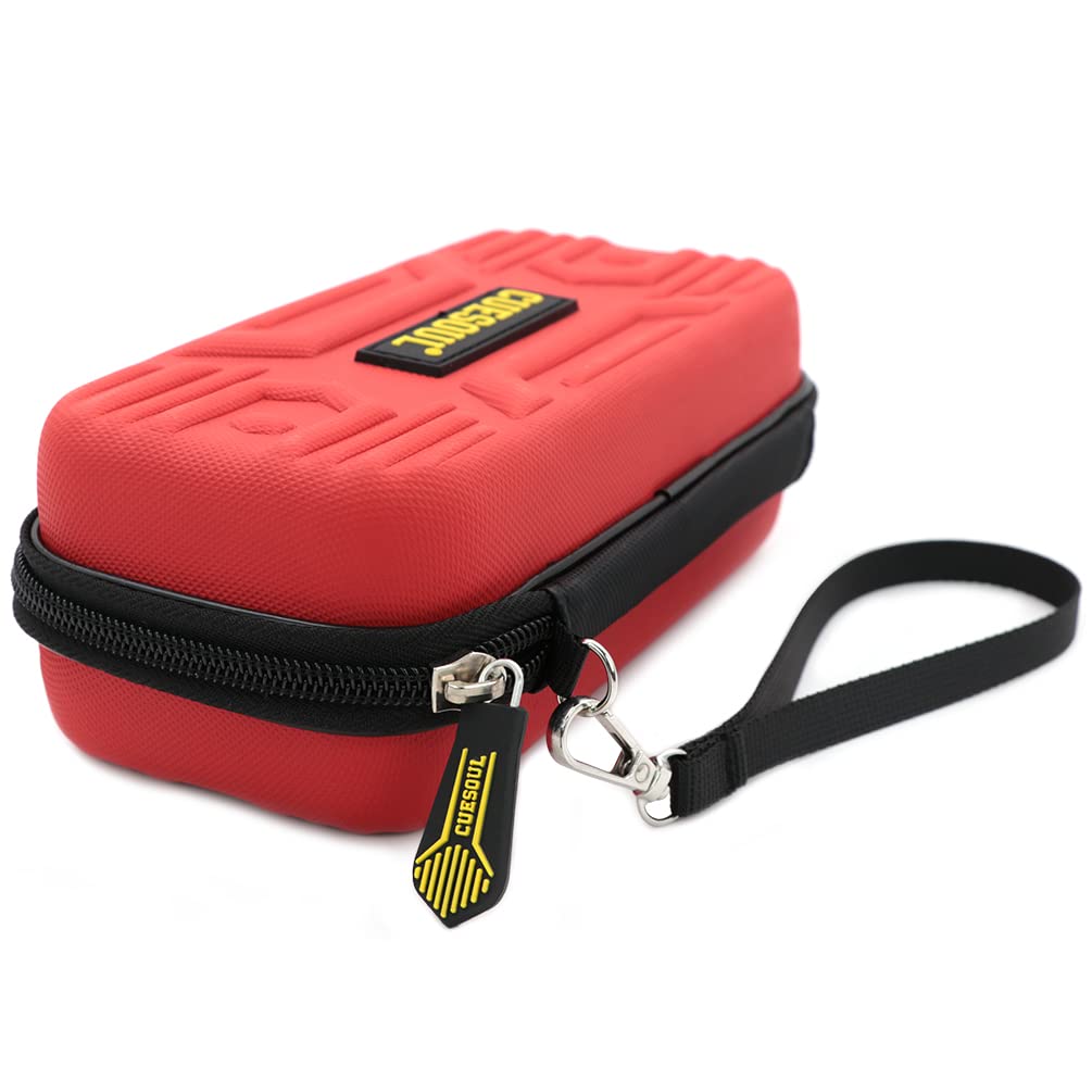 CUESOUL BEAST Dart Case Steel Tip Big Dart Carrying Storage Fits Dart and Red Case for Three Darts (for Tip/Soft Darts), Tips, Shafts, Flights,