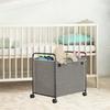 Laundry Basket with Wheels Storage Bin Oxford Cloth Dirty Clothes Cover for Room