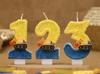 Cute Creative Engineering Car Excavator Numbered Birthday Candles Fashion Gift Decoration for Kids' Birthday Celebration
