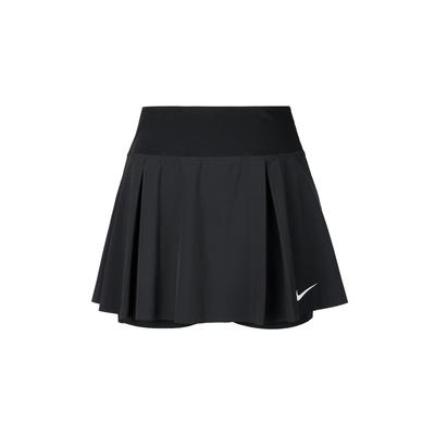 Dámská tenisová sukně Dri-FIT Advantage Solid s plisé a logem, rychleschnoucí, černá DX1422-010