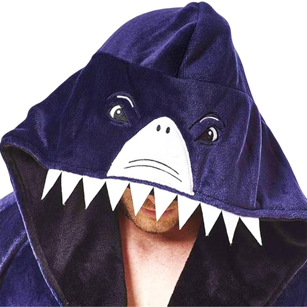 Keanu Mens Shark Head Fleece Dressing Gown