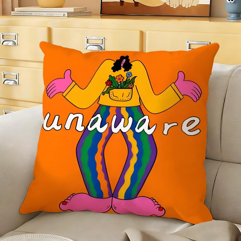Vibe Retro Dopamine Cushion Cover Soft Durable Reversible Pillow Cover Home Car MultiScene Daily Comfort Pillowcase