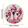 Wall Art Metal Flamingo Sign Home Outdoor Decor Modern Aluminum 2D