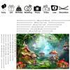 1pc Mushroom Forest Background Fabric Banner Suitable for Garden Celebration Party Anniversary Holiday Celebration