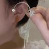 Chic Women's Zirconia Pearl Ear Cuffs - Handmade, No Piercing Needed, Luxury Niche Earrings