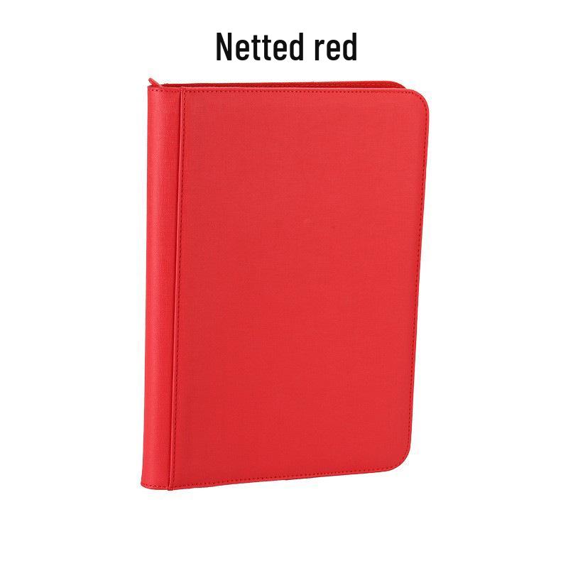 PU Leather Zipper 9-Grid Anime Card Storage Album with 360 Slots for Tabletop Game Cards