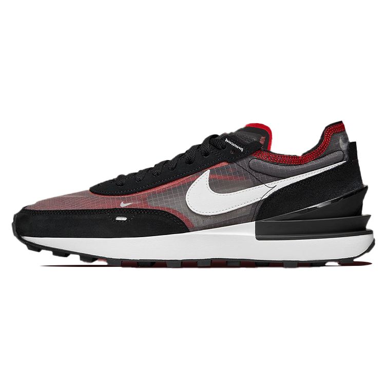 Nike Waffle One SE Bred Herren Sneaker Schwarz Weiß Sport-Rot DD8014-001 42