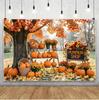 Autumn Pumpkin Shop Photography Backdrop Fall Harvest Scenery Photo Studio Props Thanksgiving Halloween Party Background  Decor