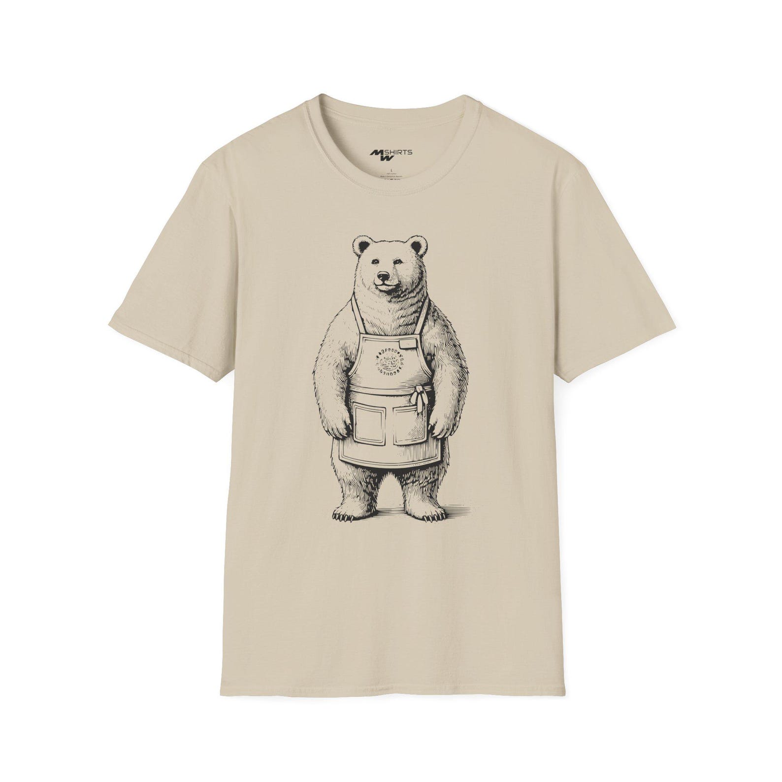 Retail Bear/ Engraving-Style T-Shirt/ Unisex Softstyle T-Shirt 3XL