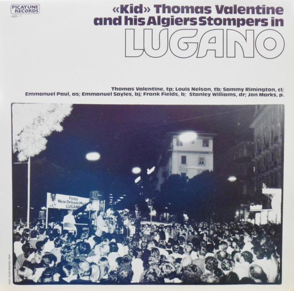 LP Record KID THOMAS  HIS ALGIERS STOMPERS  In Lugano KID1 Picayune Record 1984 Italy Jazz Used