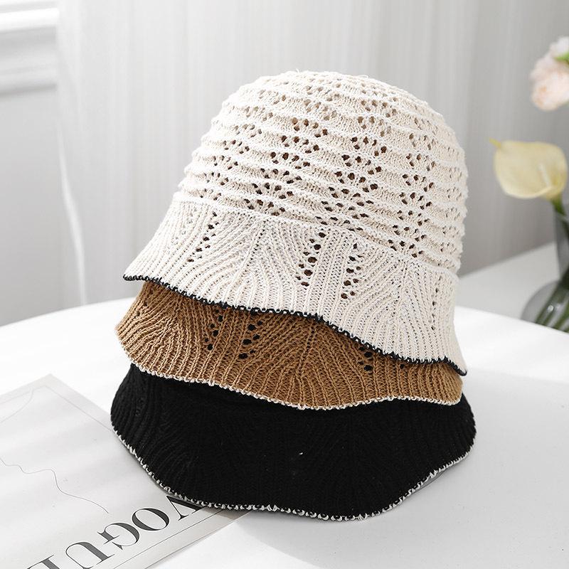 My Extreme Outdoor Activities Women's Bucket Hat Spring Summer Hats For Knitted Hollow Sunshade Sun Hat Fashion Cap Casual 56-58Cm