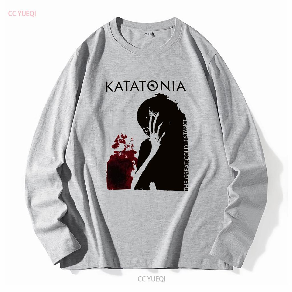 Katatonia The Great Cold Distance Band Album T-shirt Rossa Taglia Completa S461 manica lunga o corta vintage Grafica Lavata