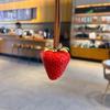 Creative Strawberry Keychain Pendant - No Worries Large Strawberry Ornament for Car Mirror or Bag, Perfect Small Gift