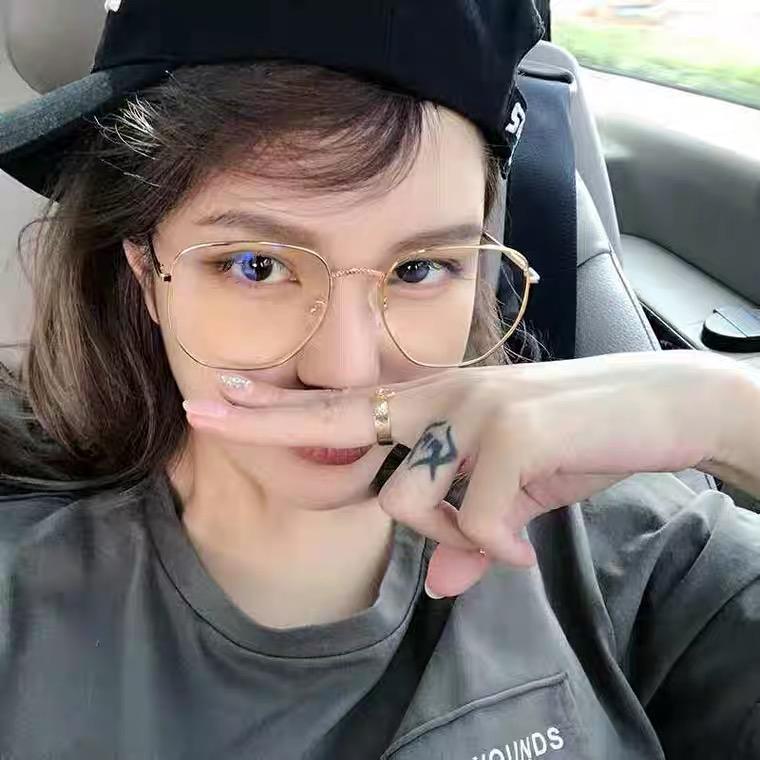 Trendy Women Office Anti Blue Light Oversized Computer Glasses Cat Eye Female Blue Blocking Big Size Eyeglasses Alloy Frame