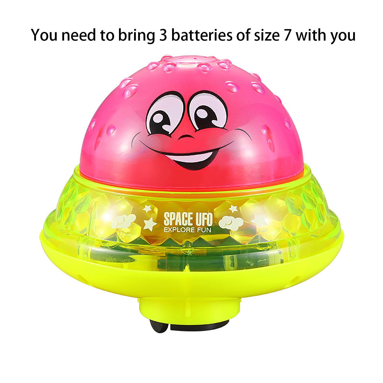 

Children s induction water spray ball, bathroom water play with lights and music, requires self provided battery