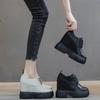Fashion 11CM Genuine Leather Platform Wedge Sneaker Women Shoes Hidden Heels Women Ankle Boots Autumn Spring Winter plush Warm Boots