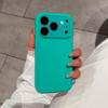 Matte Flüssig-iPhone 17 Pro Hülle für Apple 16 Pro mit großem Fenster, Unifarbe Kompatibel mit 15 Pro und 14p