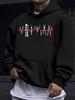 American Western Style Unisex Autumn Winter Print Hooded Long Sleeve Sweatshirt, Hair Tool ECG Line Professional Print Hoodie, Warm Hearty Workwear St