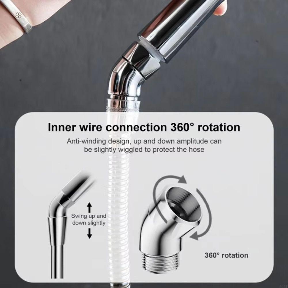 2pcs Easy To Use Angle Adjuster 135 Degree Universal Port Filtering Handheld Showerhead Hotel