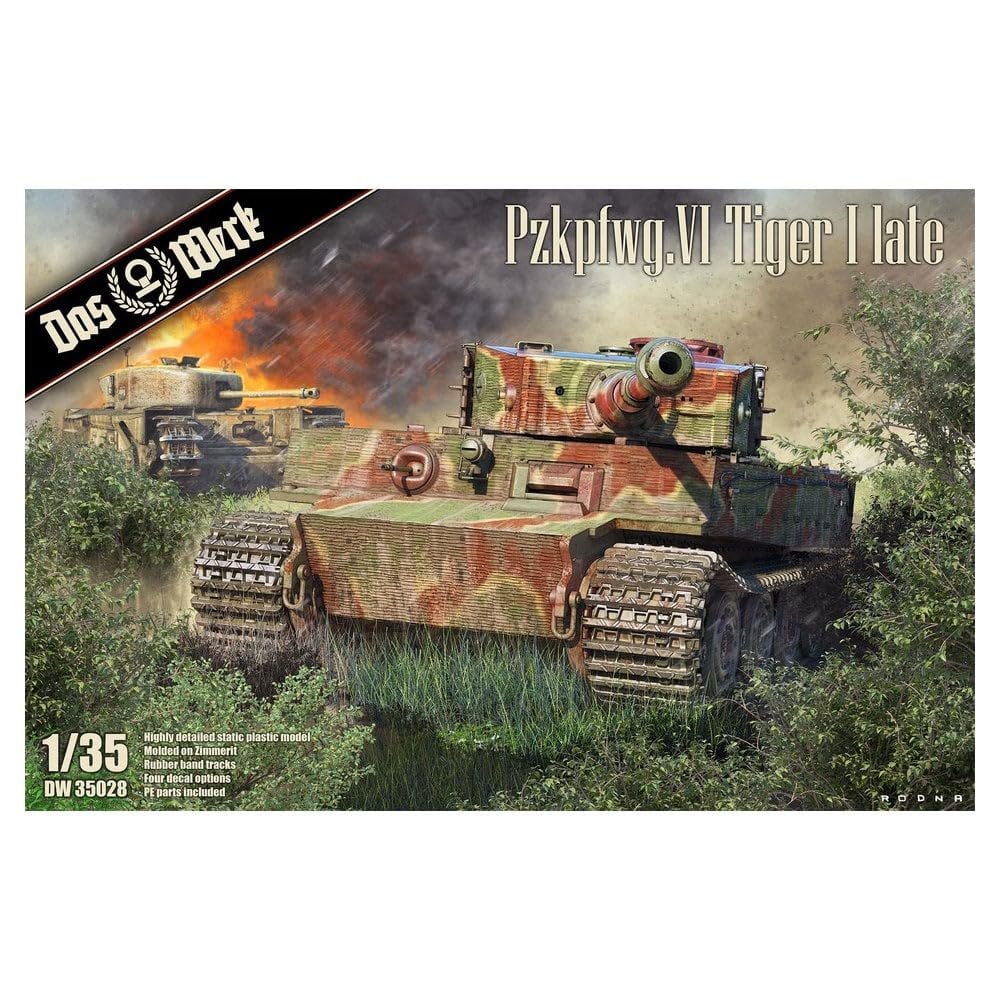 Das Werk 1/35 Scale German Sd.Kfz.181 Panzer VI Tiger 1 Late Model Plastic Model Kit USCDW35028
