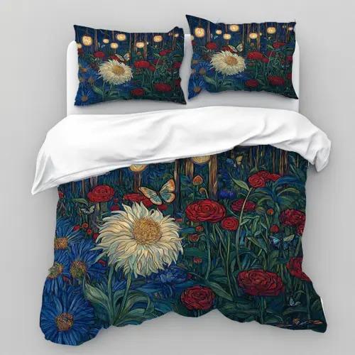 Van Gogh Oil Painting Soft Duvet Cover Van Gogh Oil Painting Background Theme Soft Duvet Cover Suitable for Children Kids plus Adult Peoples Soft