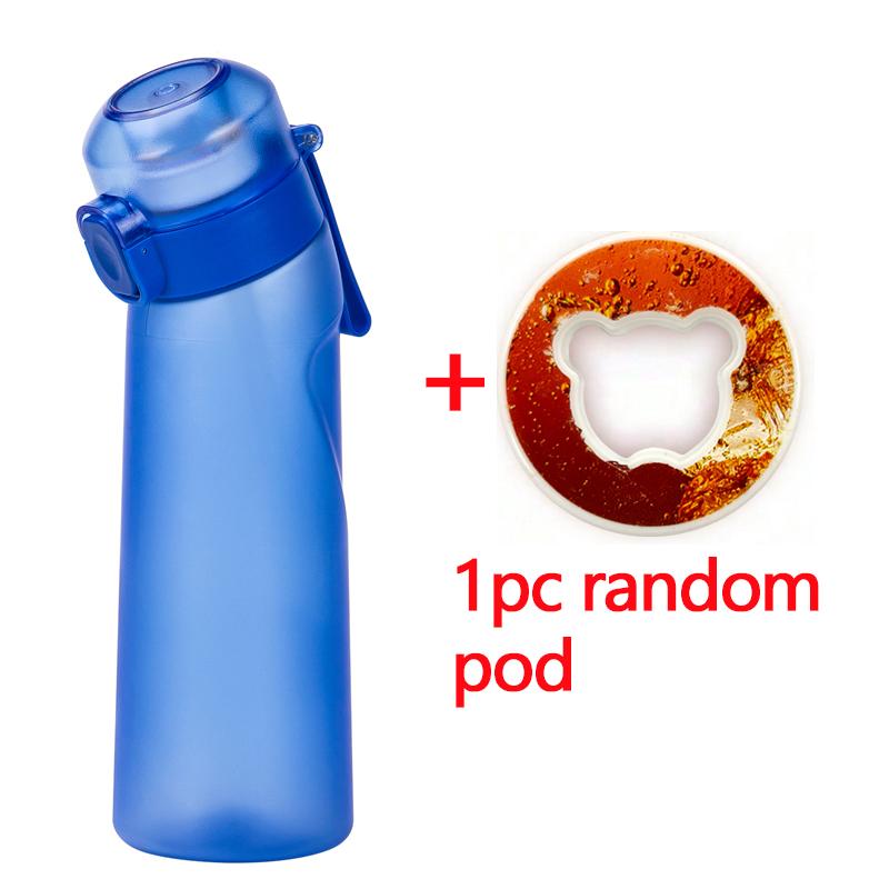 

1 шт. 650 мл Пляшка для води з ароматизатором повітря з соломинкою 1 шт. Капсули з випадковим смаком Герметична та портативна Спортивна вода Для фітнесу на відкритому повітрі