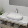 Day and Night - Day and Night Oval Bathroom Sink with White Ceramic Mixer Tap