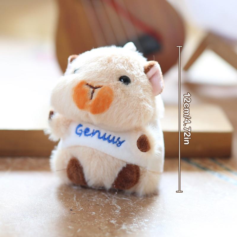 Chaveiro de Pelúcia Hamster de Desenho Animado Fofo Boneco de Animal de Pelúcia Chaveiro Porta-Chaves Chaveiro Pendente de Bolsa Decoração Pendente de Mochila Presentes