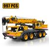 997 Teile MOC Technische Mechanische Kran Modell Bausteine Montage Baufahrzeuge DIY Steine Spielzeug für Kinder Weihnachtsgeschenk
