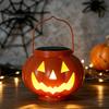 Solar Powered Pumpkin Lantern Lanterns, Waterproof Outdoor Halloween Light, Spooky Festive Patio Hanging Decor Orange for Yard Garden Porch