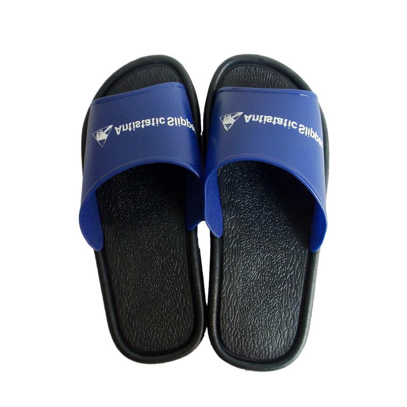

Anti-Static Blue-Black Dust-Free SPU Six-Hole Closed Toe Slippers Size 38 (240)