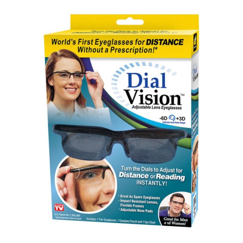 Vision Adjustable Dial Lens Eyes Glassses Focus Reading Tv Universal Driving