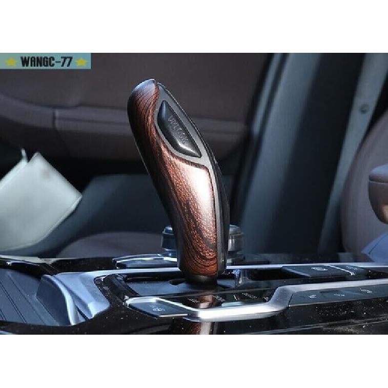 Brown Wood Middle Console Gear Shift Knob Cover Trim For BMW 7 Series 2016-