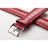 [JMW TOKYO] Watch Band 22mm Leather Replacement Strap Red Silver Buckle with Tools & Spring Bars Men's Square Model Red Leather + Silver