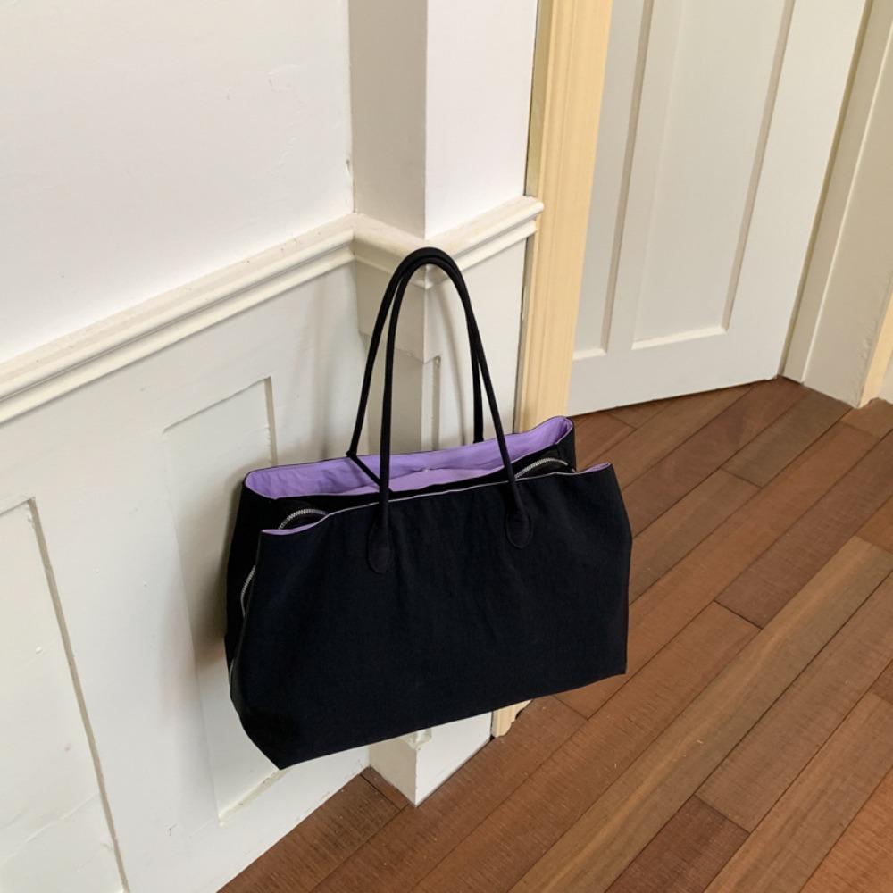 Elegant Nylon Tote Bag Waterproof Computer Bag Fashion Nylon Shoulder Bag  Computer Use фиолетовый