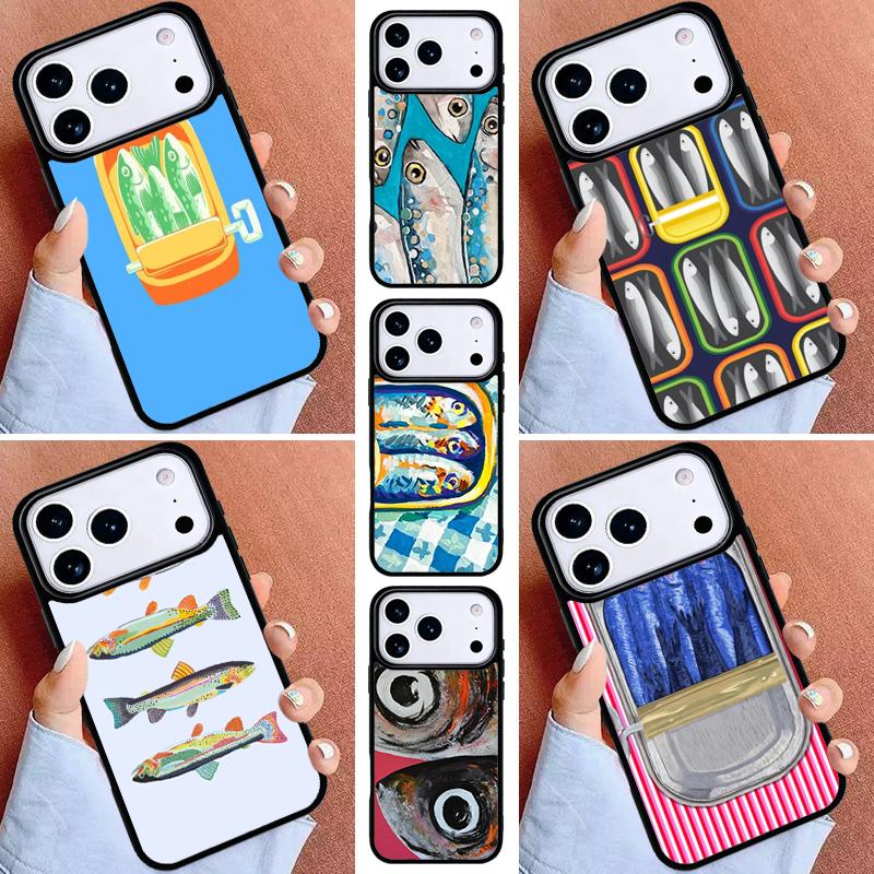 Sardines Salted fish Canned Phone Case for iPhone 17ProMax 12 13 14 15 16e 17 Pro Max Plus Air Cover
