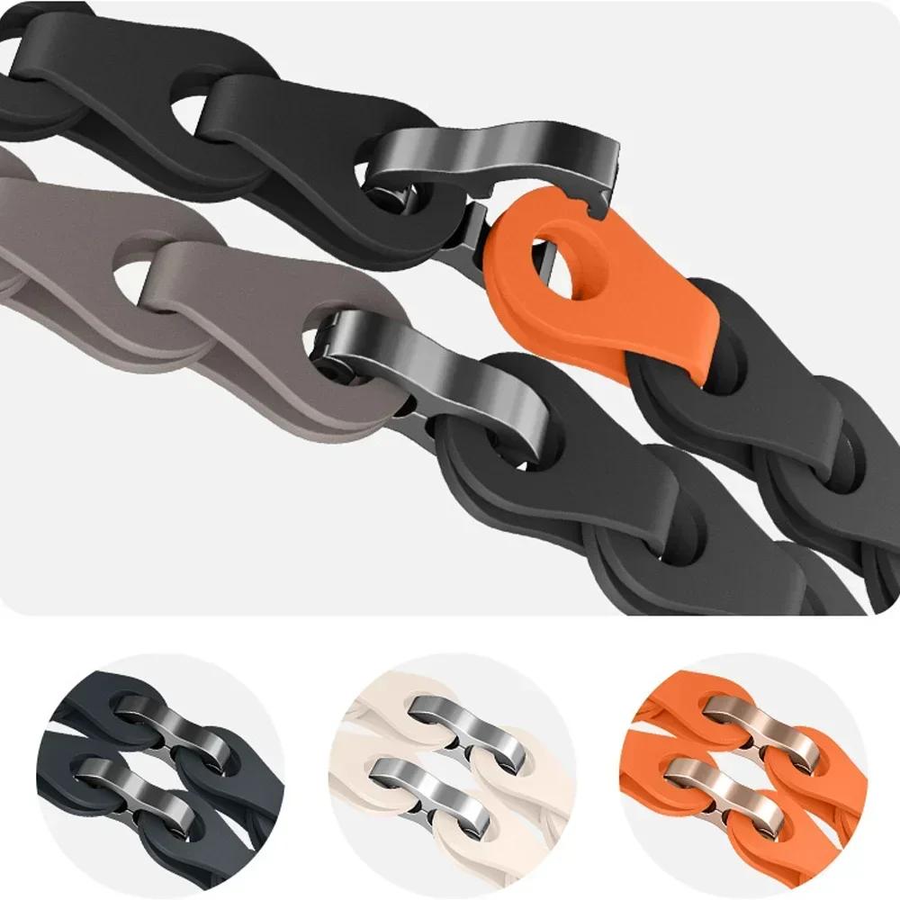 Pulseira de Silicone de Elo Duplo para Apple Watch Band Ultra 2 49mm 44mm 40mm 45mm 41mm 42mm Bracelete para Series 9 8 7 6 5 4 SE 3
