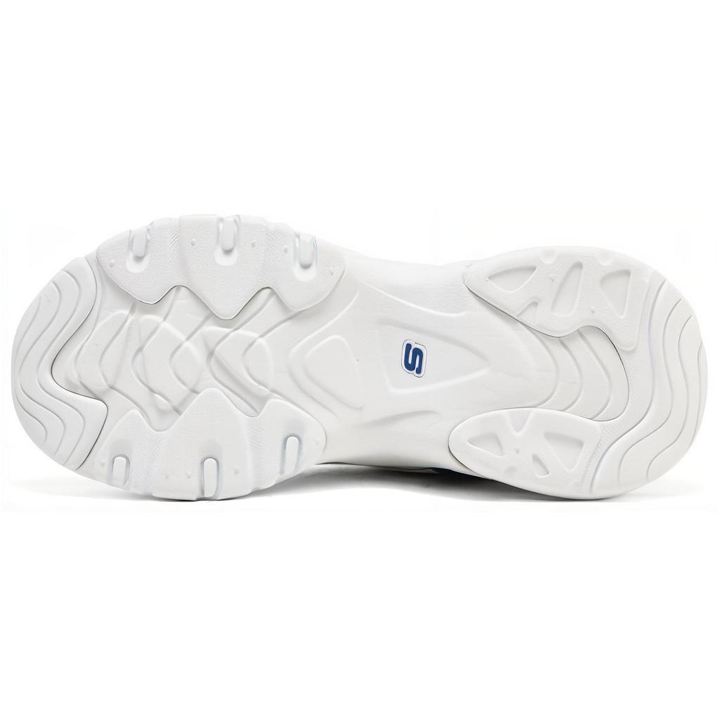 Skechers DLites Scarpe Casual Basse con Suola Spessa Panda Donna Sneakers Bianco Blu Rosa 896254-WBLP