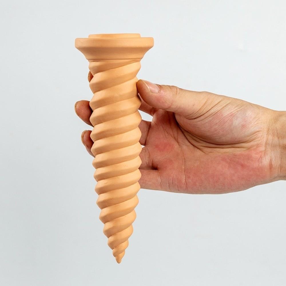 Natural Clay Self-Watering Terracotta Stakes Screws-Shaped Automatic Irrigation Plant Watering Stakes Water Conservation