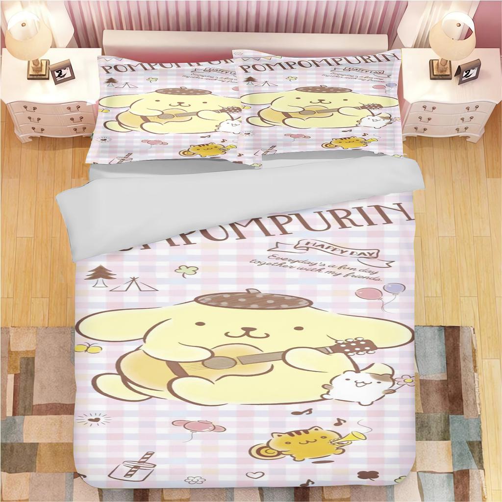 Comforter Pompompurin Dog Children Cartoon Duvet Animation Printed Comforter Polyester Bedding Twin Size Gift