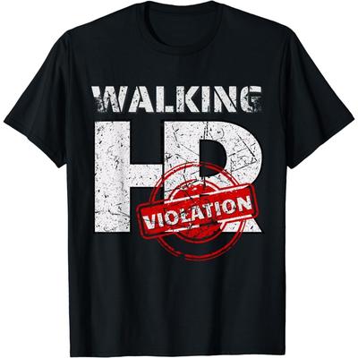 DHAEY Funny Walking HR Violation Retro Sunset HR Professional Day T-Shirt