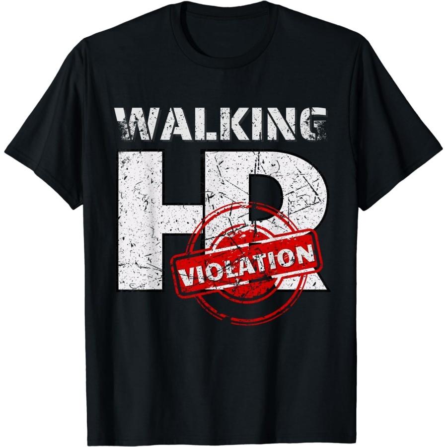 DHAEY Funny Walking HR Violation Retro Sunset HR Professional Day T-Shirt S