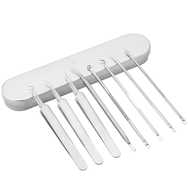 Stainless Steel Ultra-Sharp Blackhead & Acne Extractor Tweezers Set