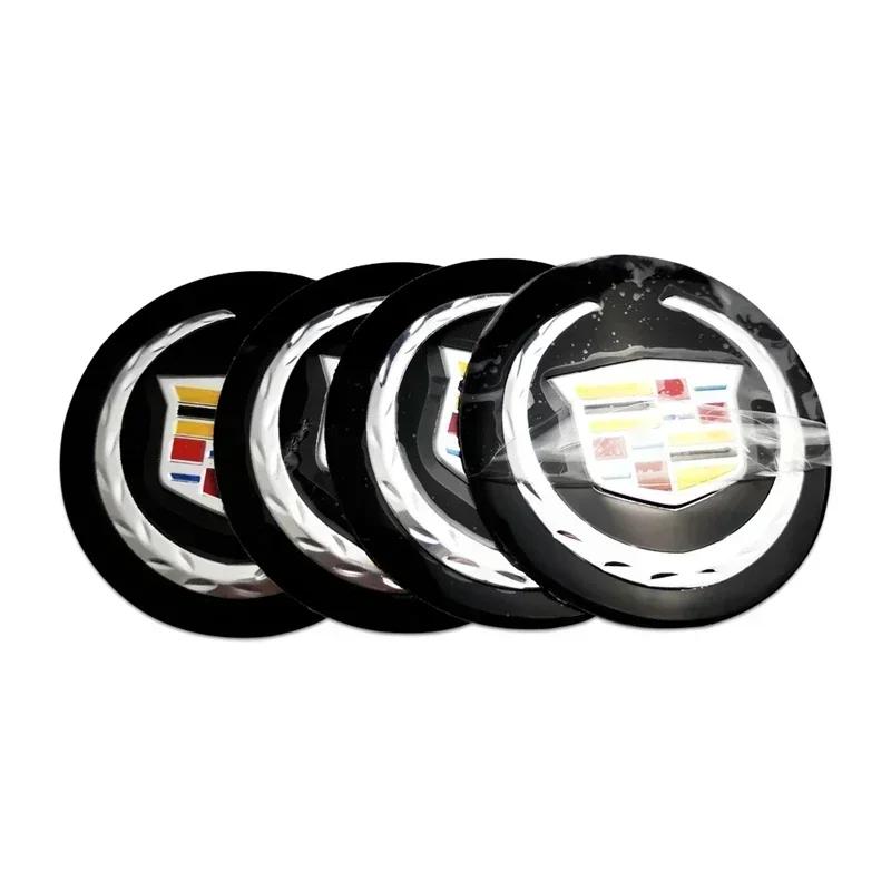 4 szt. 56 mm Naklejka z emblematem środkowym koła samochodowego Logo piasty Odznaka dla Cadillac ATS BLS CT4 CT5 CT6 CTS ESCALADE STS XLR XT5 XT6 XTS