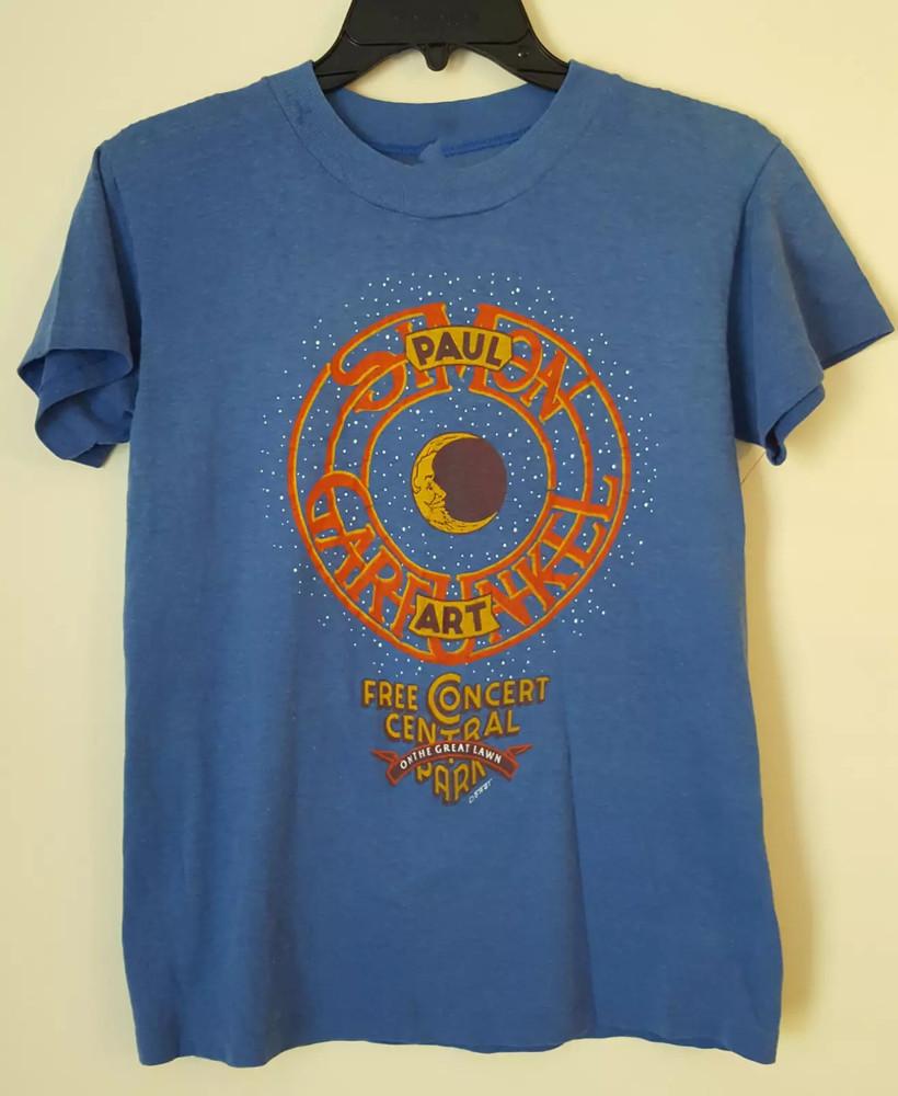 SIMON & GARFUNKEL Tour Free Concert Central T Shirt Full Size S-5XL Unisex T-Shirt S
