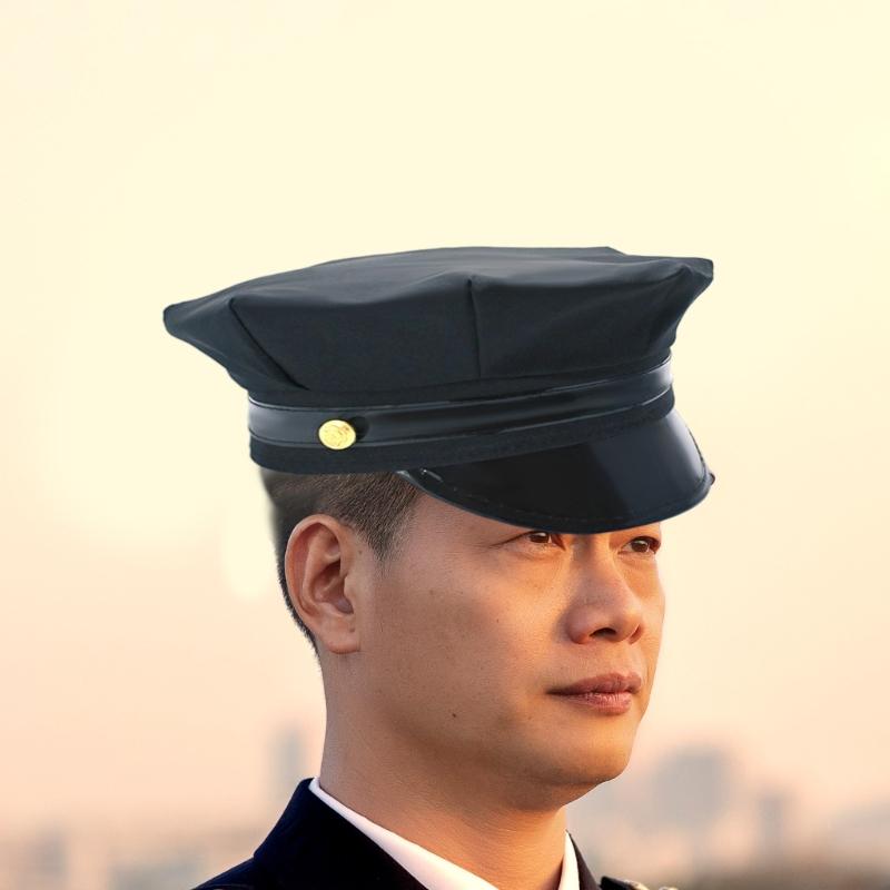 Octagonal Polices Hat Militaries Style Hat Themed Party Styling Accessory For Role Play Costume Party And Cosplay Event