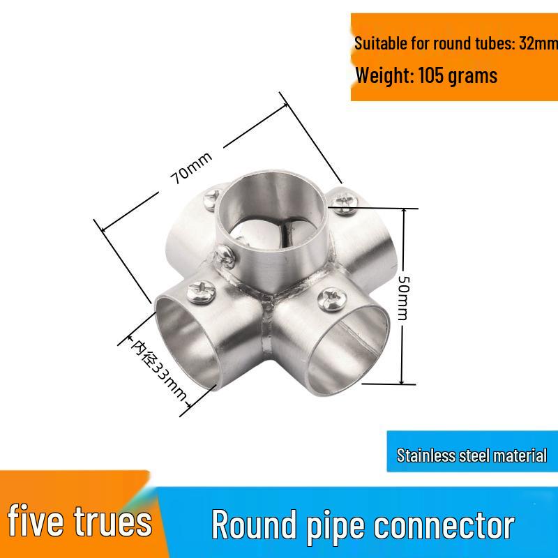 25 Snap-On Stainless Steel Pipe Connectors for Greenhouse Clamps