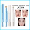 AZTK Corrector Líquido de Alto Cobertura con Color, Bolígrafo Corrector, Barra Iluminadora, Iluminador, Contouring, Hidratante, Polvo Ligero en Crema